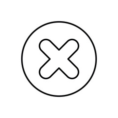 Fototapeta premium Reject icon design with white background stock illustration