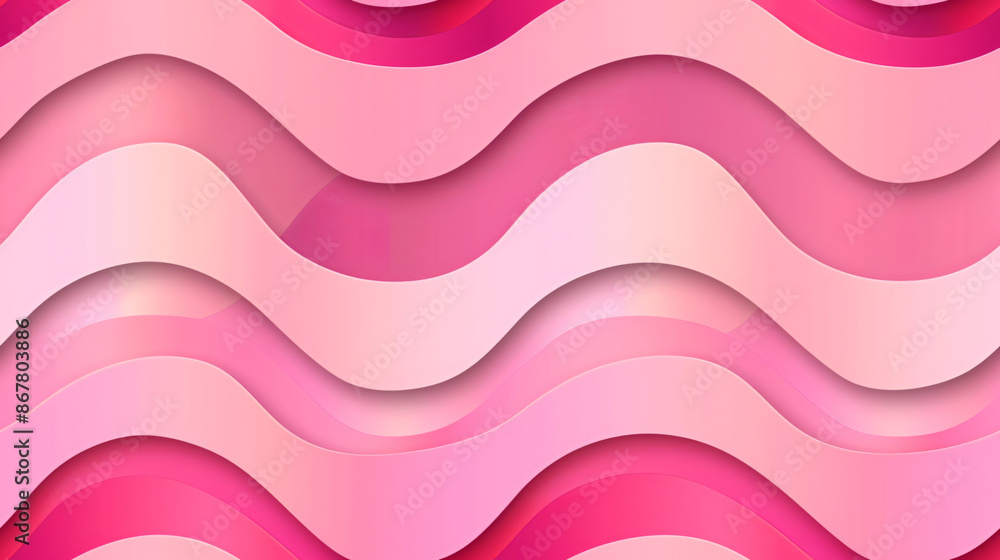 Aufkleber modern and elegant pink abstract background with smooth wavy shapes creates a stylish design