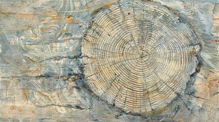   A split piece of wood resting atop another halved piece of wood