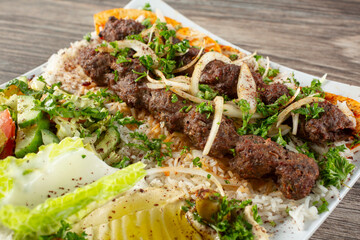 A view of a plate of kofta.