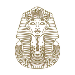 Pharaoh of Ancient Egypt Tutankhamun. Vector illustration.
