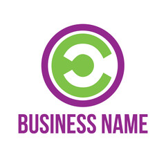C letter or CC letter minimal logo design vector