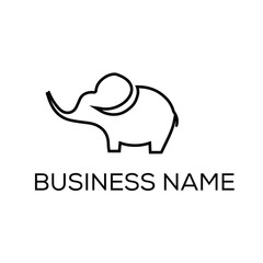 elephant minimal logo design