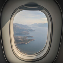 Fototapeta premium view from airplane window