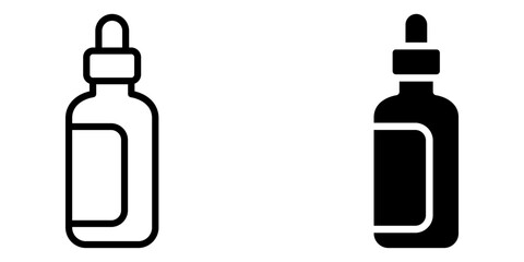 dropper icon set. Pipette icon. Medicine dropper sign color editable