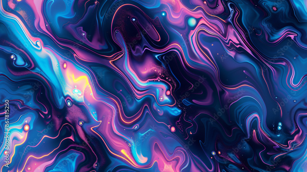 Poster colorful swirls forming an abstract psychedelic pattern on a background