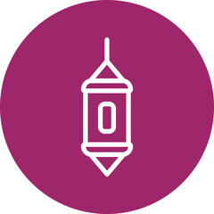 lantern (fanous) Vector Line White Circles Multicolors