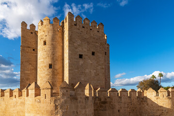 Naklejka premium Torre de la Calahorra in Cordoba, currently the Al-Andalus Living Museum, next to the city's Roman bridge.