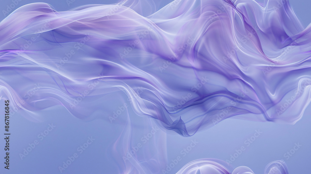 Aufkleber flowing purple lines creating a wavy pattern on a blue abstract background