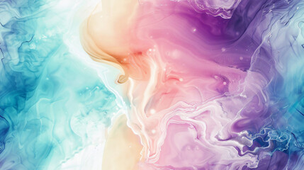 Abstract fluid art painting in alcohol ink technique, mixture of pink, purple and blue paints