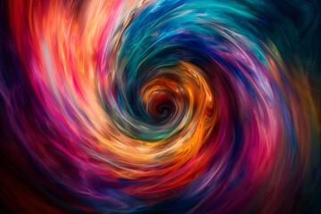 Psychedelic Swirl of Colors - Conceptual Representation of Ecstasy Drug Effects
