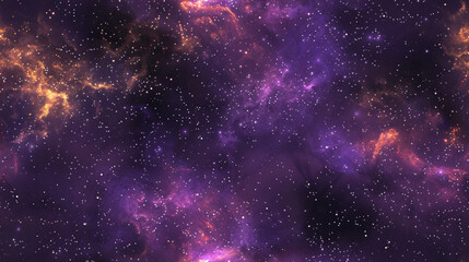 Naklejka premium Stunning display of a purple nebula and countless stars in deep space