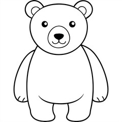 Obraz premium A bear is standing on a white background