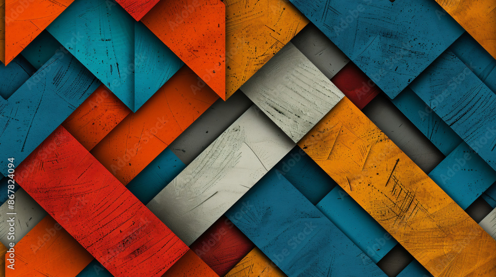 Aufkleber modern abstract background forming a colorful geometric pattern
