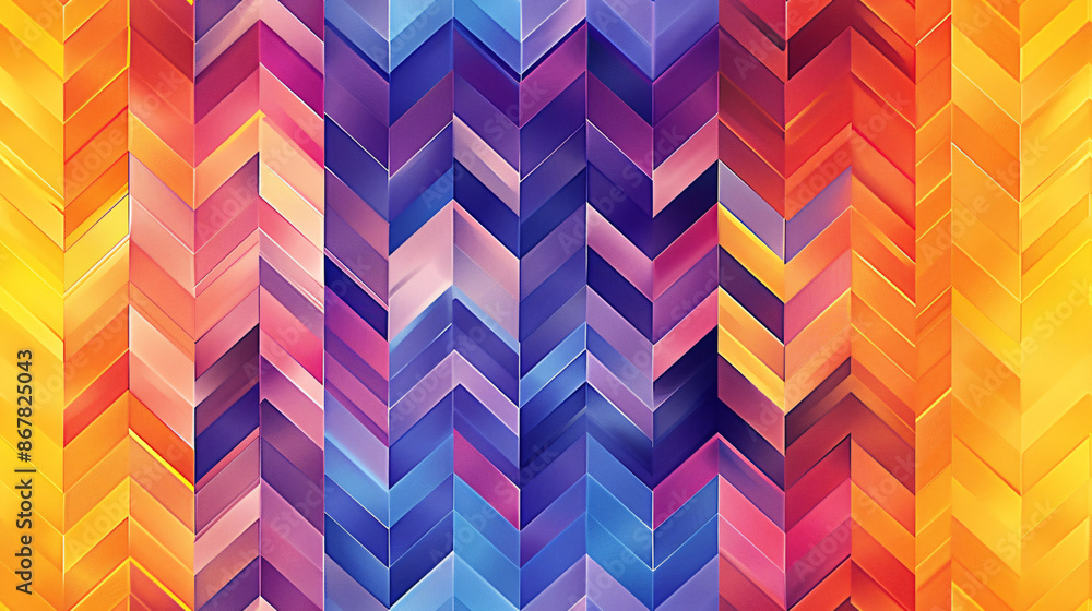 Poster modern abstract background with vibrant chevron pattern