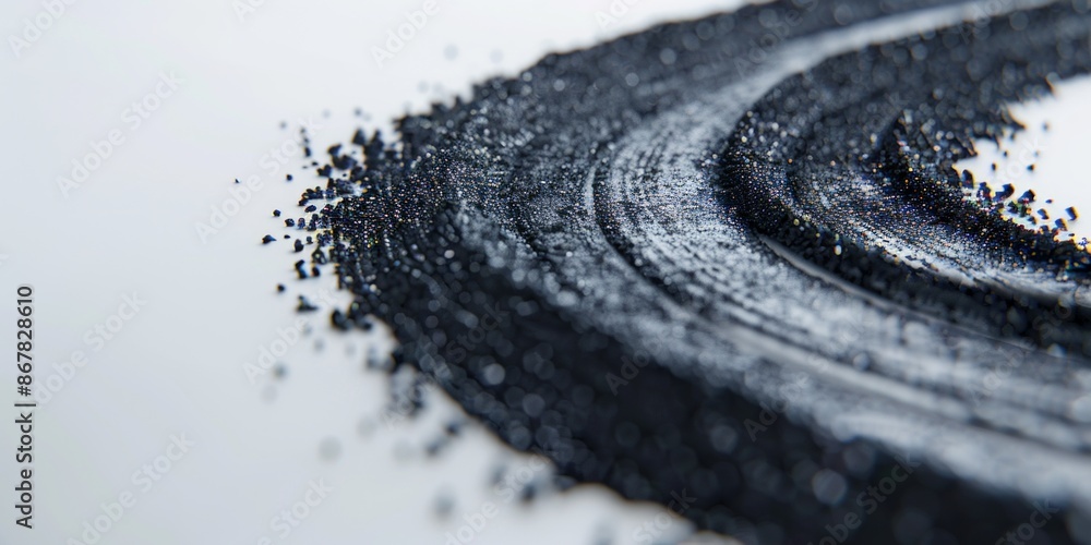 Poster intricate patterns of black granite on a crisp white backdrop create a mesmerizing contrast, capturi