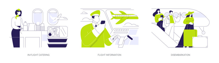 On the plane abstract concept vector illustrations.