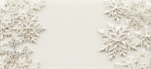 silver christmas background with snowflakes