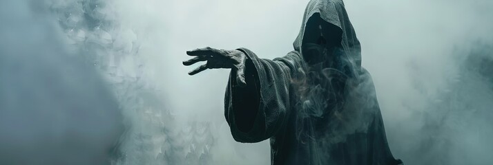 Obraz premium grim reaper - angel of death - hooded figure with ghastly hand reaching 