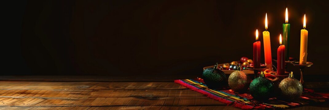kwanzaa concept banner with copy space