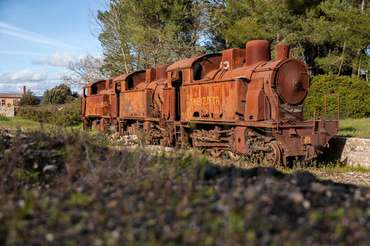 Hystorical old train in Mandas, Sardinia