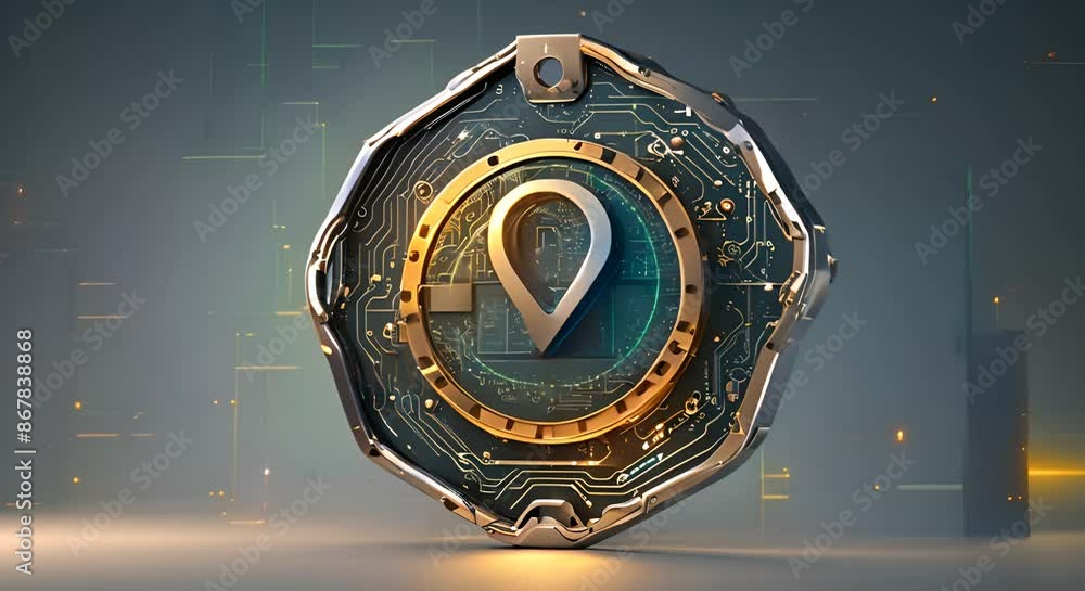 Poster securing your digital screen with a security lock for enhanced cyber protection concept cybersecurit