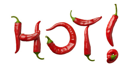 Red Hot Chilli Peppers word isolated on white