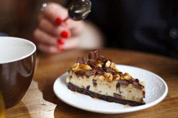 chocolate cake with cherry