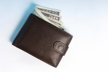 Leather Wallet with Money