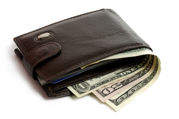 Leather Wallet with Money