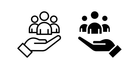 Obraz premium Customer care icon set color editable