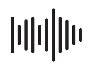 sound icon set. digital recorder voice audio wave vector symbol. Sound wave icon, silhouette, vector design. Soundwave frequency icon. Analog and digital audio signal, waves, Radio signal, Music icon,