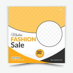 Creative modern fashion design social media post template