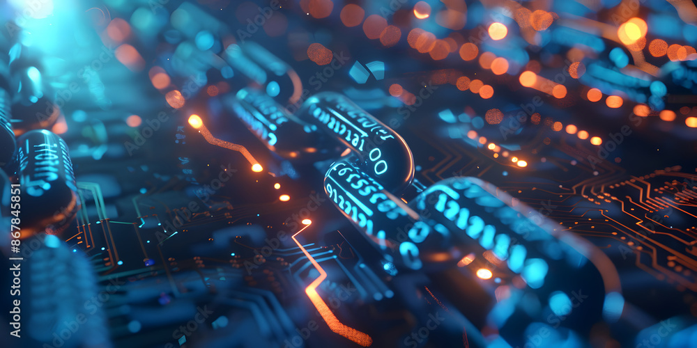 Poster abstract circuit background