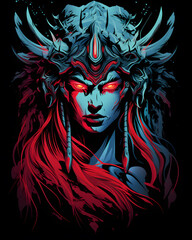  Warrior Womans Head lurked in the shadows