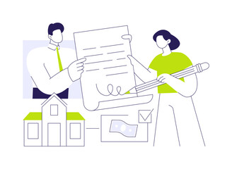 Closing the loan abstract concept vector illustration.