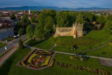 Nowy Sącz, zamek, wiosna
