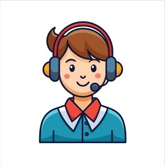 customer-service--character-vector-sil vector