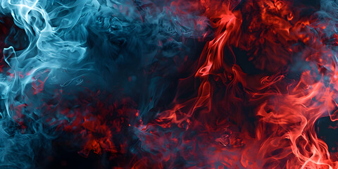 Fototapeta premium Beautiful flame of fire on a black background