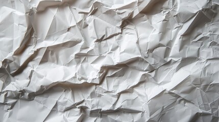 Obraz premium Crumpled white paper for grungy backdrop