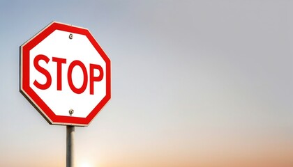 Obraz premium stop sign, isolated white background, copy space for text 