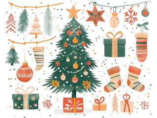 Clipart of a detective with a magnifying glass, clues, and a notebook searching for hidden evidence in the room.