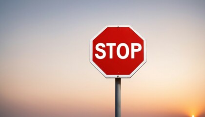 Obraz premium stop sign, isolated white background, copy space for text 