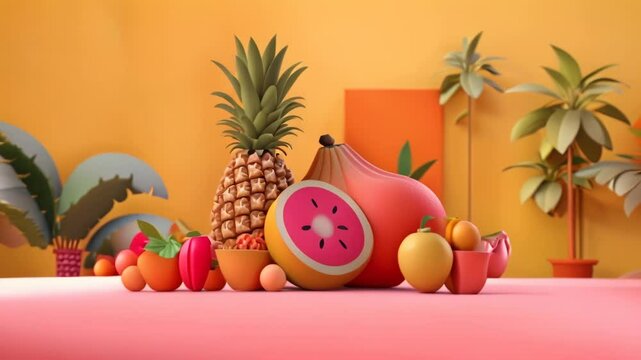 still life with fruits
