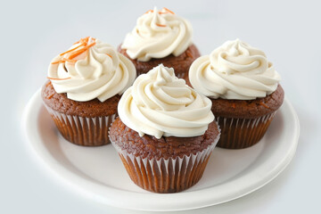 Scrumptious Carrot Cupcakes with Cream Cheese Icing Swirl