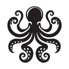 Oaktopus vector silhouette