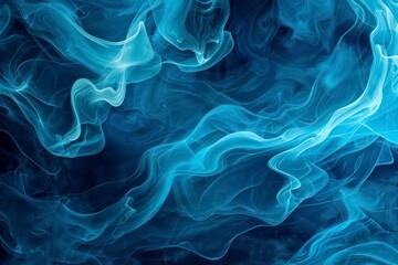 Fototapeta premium Light and dark Blue Waves - Wavy Abstract Background - AI Generated