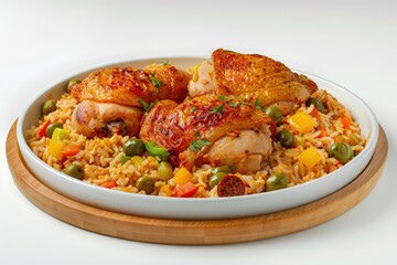 Fototapeta premium Cheerleaders Chicken Arroz - A Symphony of Flavors