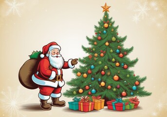 Festive Greetings with Santa Claus