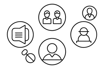 illustration of a set of icons of teeth